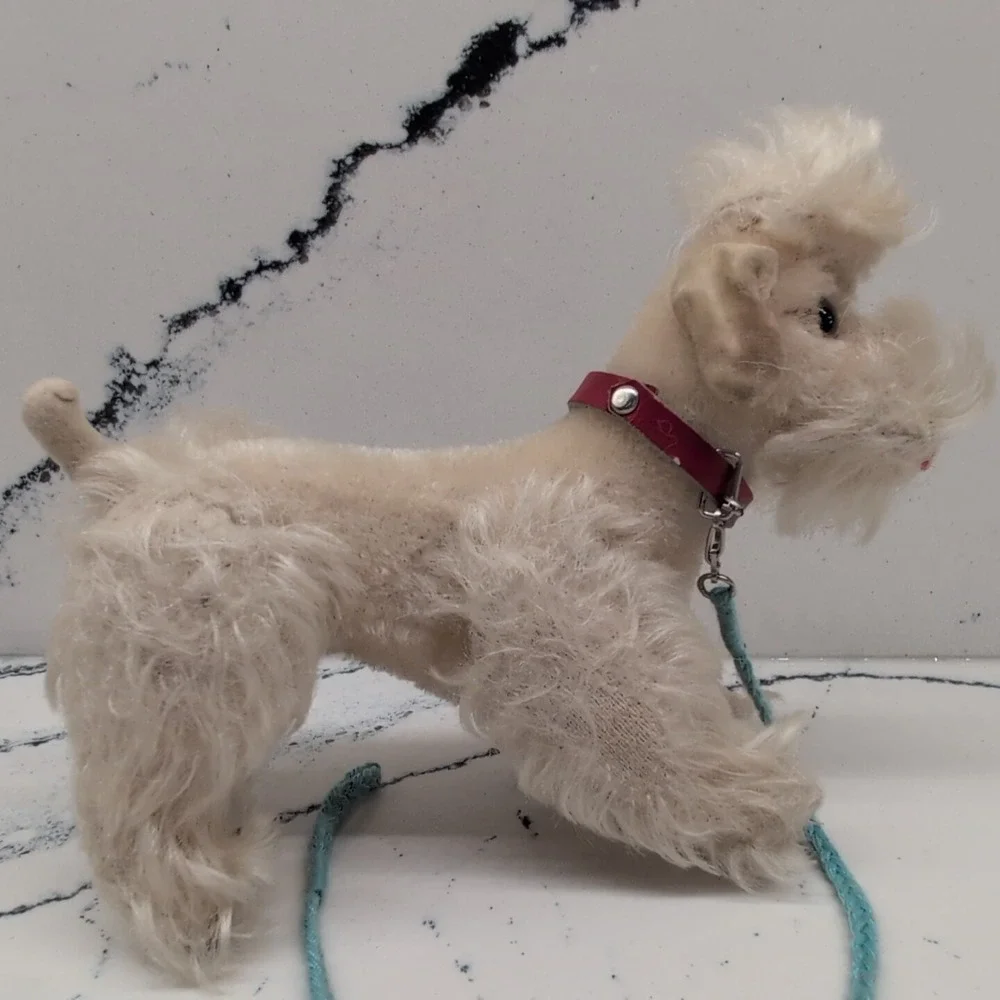 STEIFF‎ Snobby Poodle Dog Jointed Limbs Collar Mohair Button 6